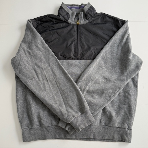 Zegna Sport Men’s 1/4 Zip Pullover Sweater Fleece Gray High Neck Size XL Casual - Picture 1 of 9